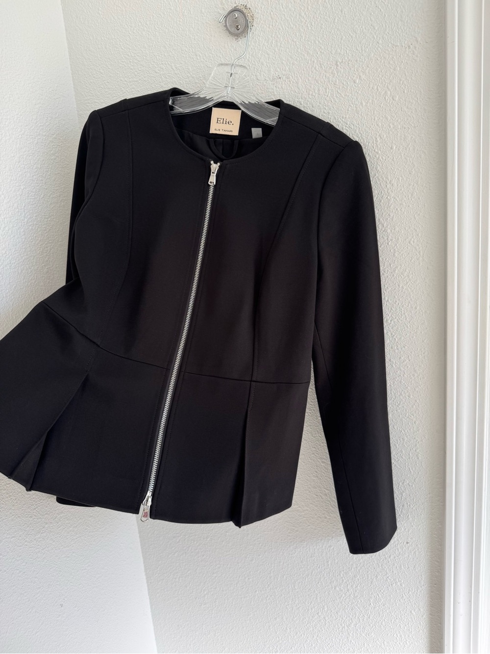 Elie Tahari Black Zip-Front Women's Jacket